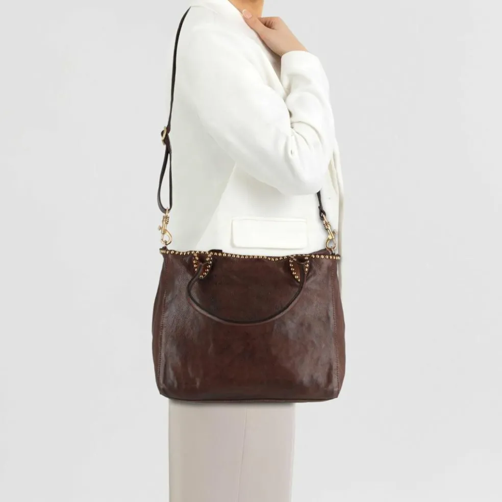 Campomaggi Malachite Shopper Tasche Leder 33 cm