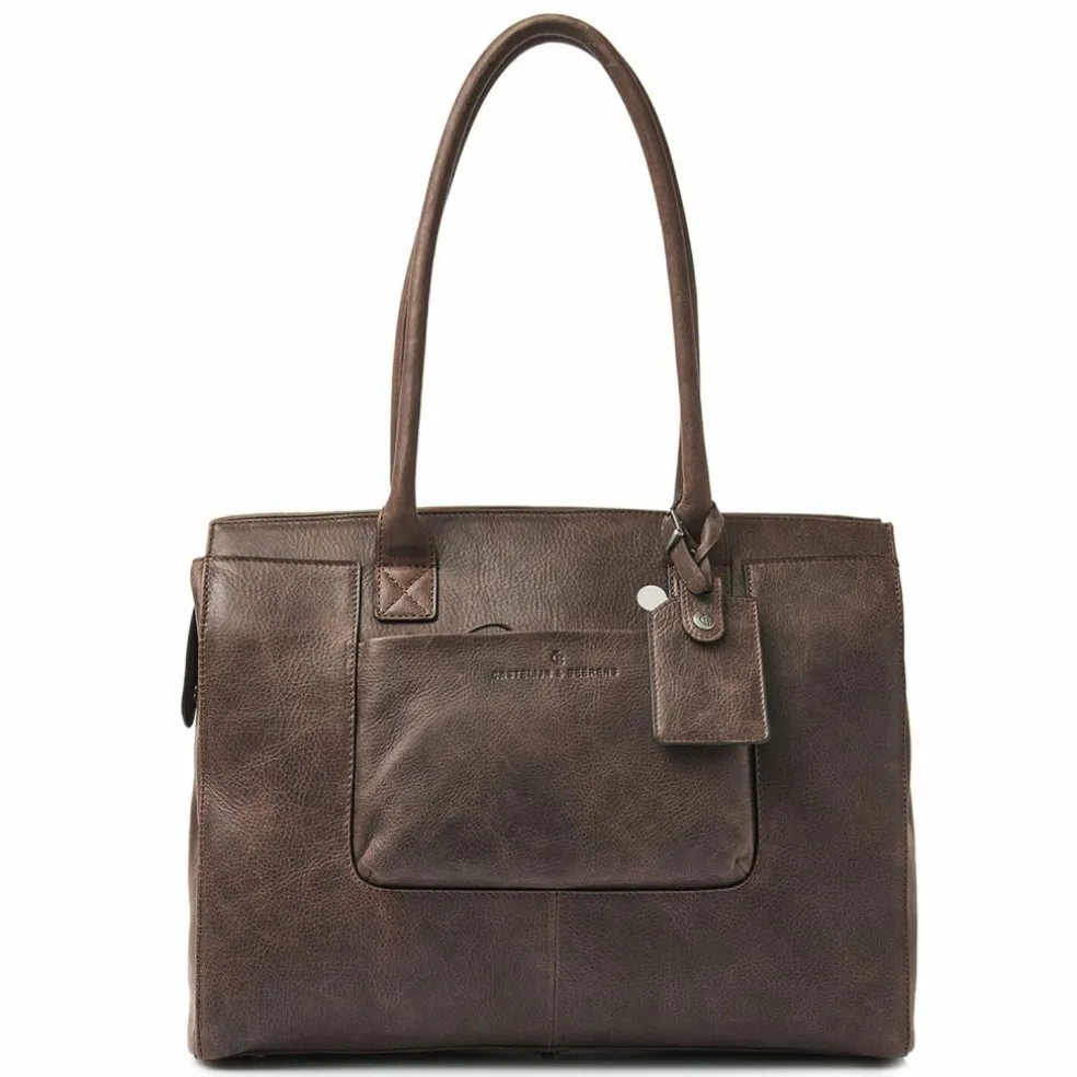 Castelijn & Beerens Carisma Schultertasche RFID Leder 38 cm Laptopfach