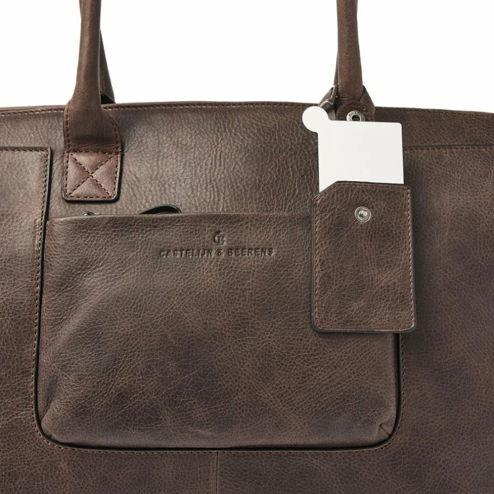 Castelijn & Beerens Carisma Schultertasche RFID Leder 38 cm Laptopfach