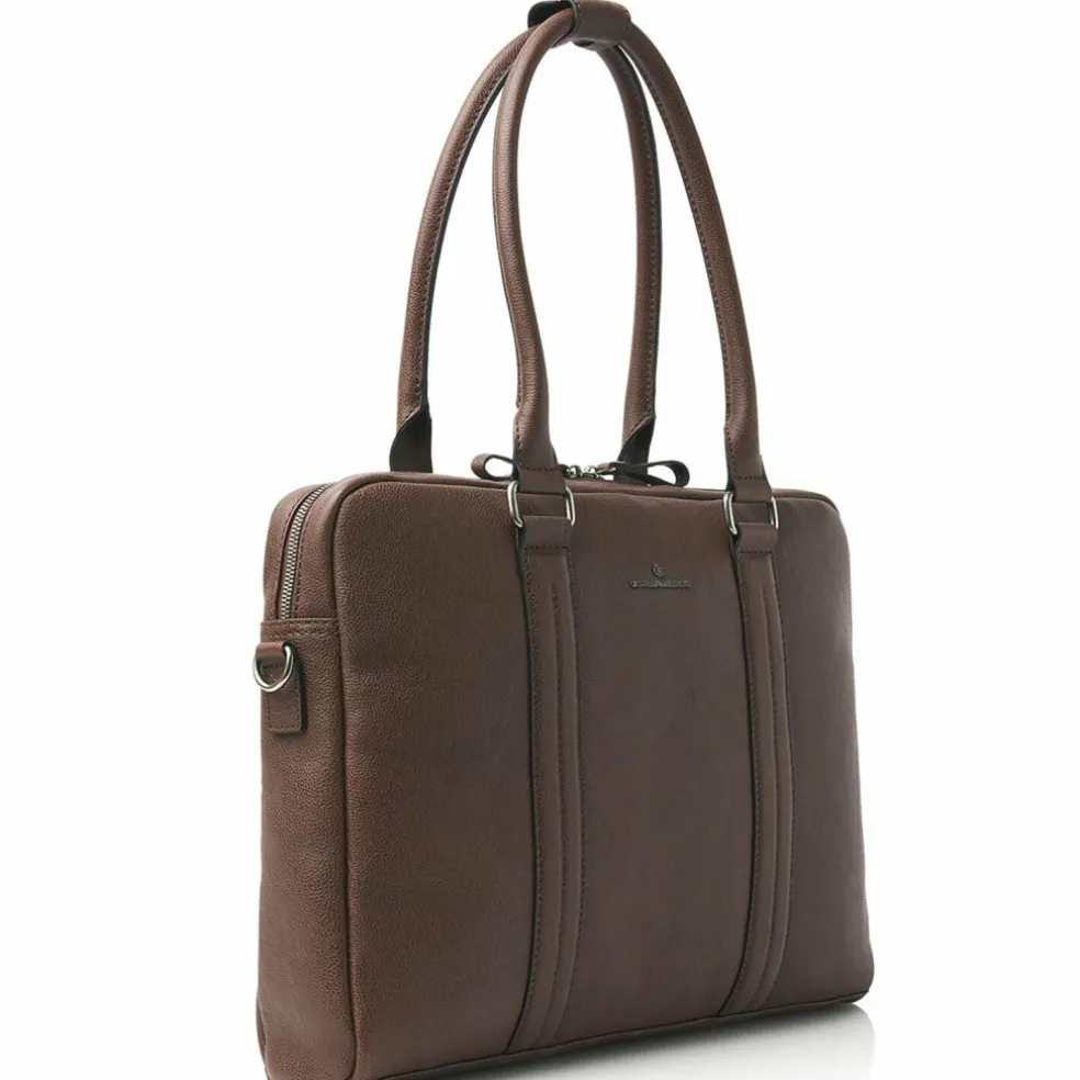Castelijn & Beerens Linee Mirjam Schultertasche Leder 40 cm Laptopfach