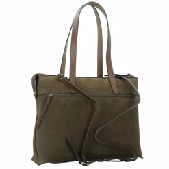 Castelijn & Beerens Nubuck Schultertasche Leder 40 cm Laptopfach