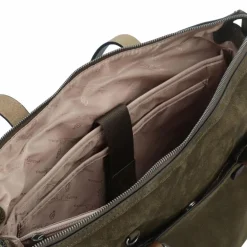 Castelijn & Beerens Nubuck Schultertasche Leder 40 cm Laptopfach