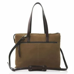 Castelijn & Beerens Nubuck Schultertasche Leder 40 cm Laptopfach