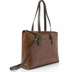 Castelijn & Beerens Rien Schultertasche RFID Schutz Leder 40 cm Laptopfach