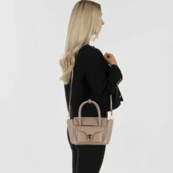 Coccinelle Double Beat Schultertasche Leder 21 cm