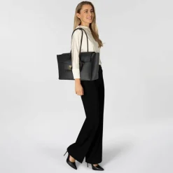 Coccinelle Double Beat Shopper Tasche Leder 47 cm