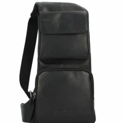 Greenburry Pure Black Umhängetasche Leder 16 cm