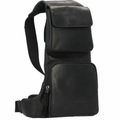 Greenburry Pure Black Umhängetasche Leder 16 cm