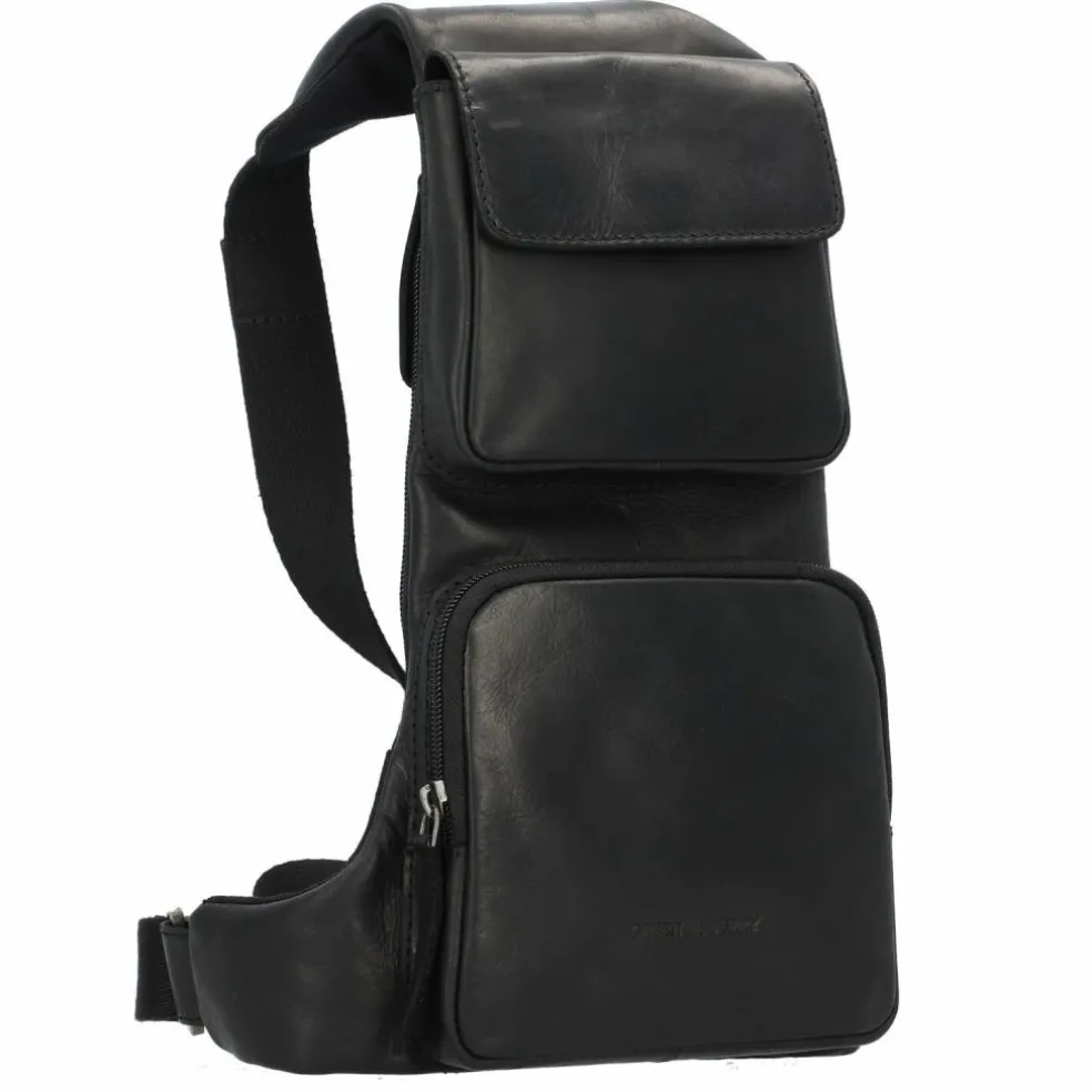 Greenburry Pure Black Umhängetasche Leder 16 cm