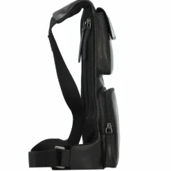 Greenburry Pure Black Umhängetasche Leder 16 cm