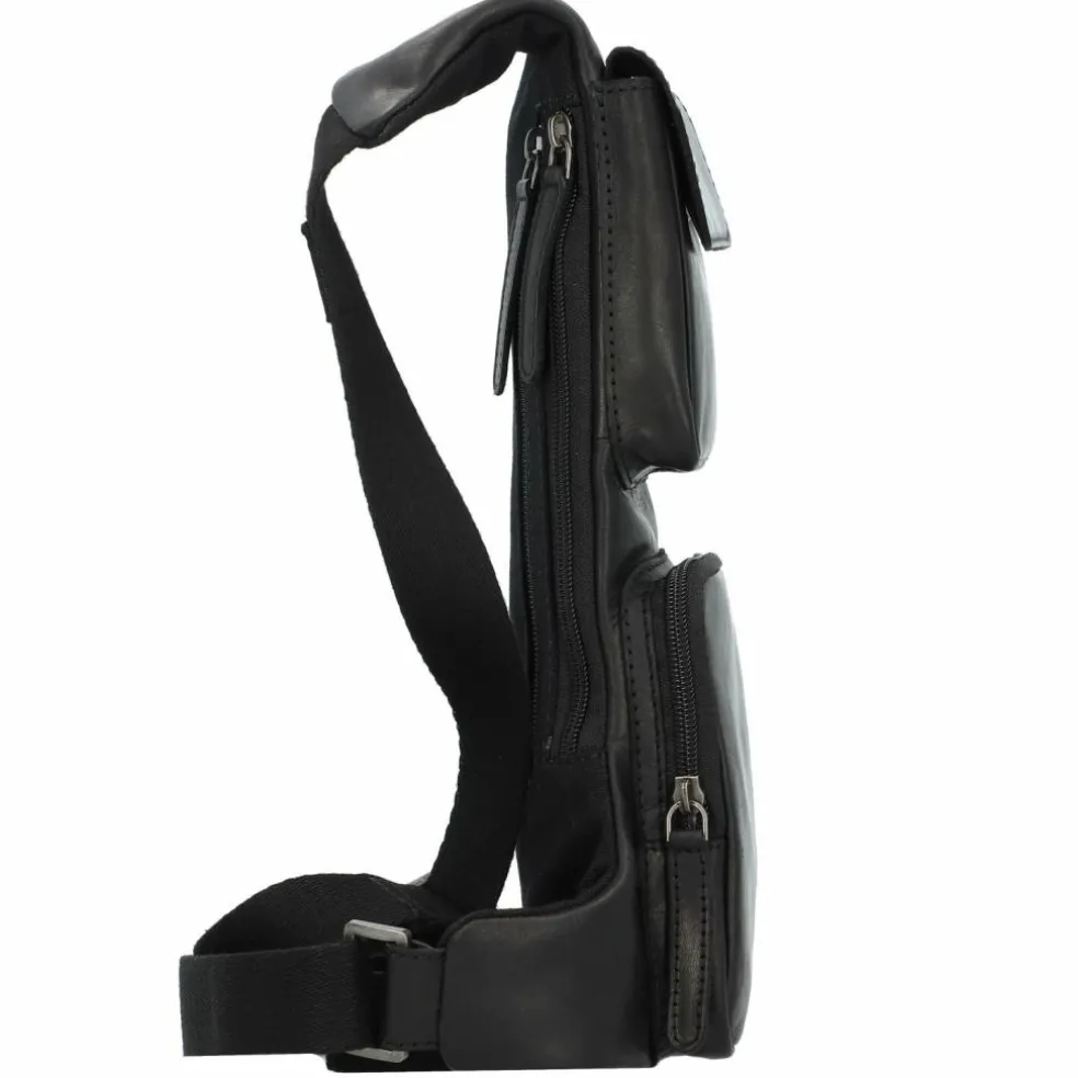 Greenburry Pure Black Umhängetasche Leder 16 cm