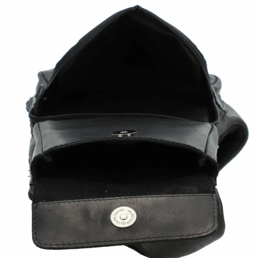 Greenburry Pure Black Umhängetasche Leder 16 cm