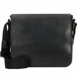 Greenburry Pure Black Umhängetasche Leder 26 cm