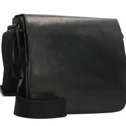 Greenburry Pure Black Umhängetasche Leder 26 cm