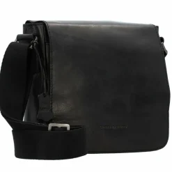 Greenburry Pure Black Umhängetasche Leder 20 cm