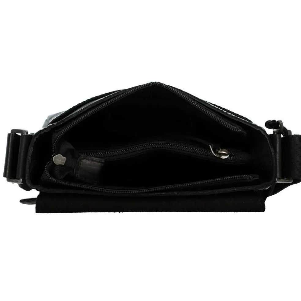 Greenburry Pure Black Umhängetasche Leder 20 cm