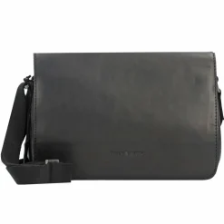 Greenburry Pure Black Umhängetasche Leder 25 cm