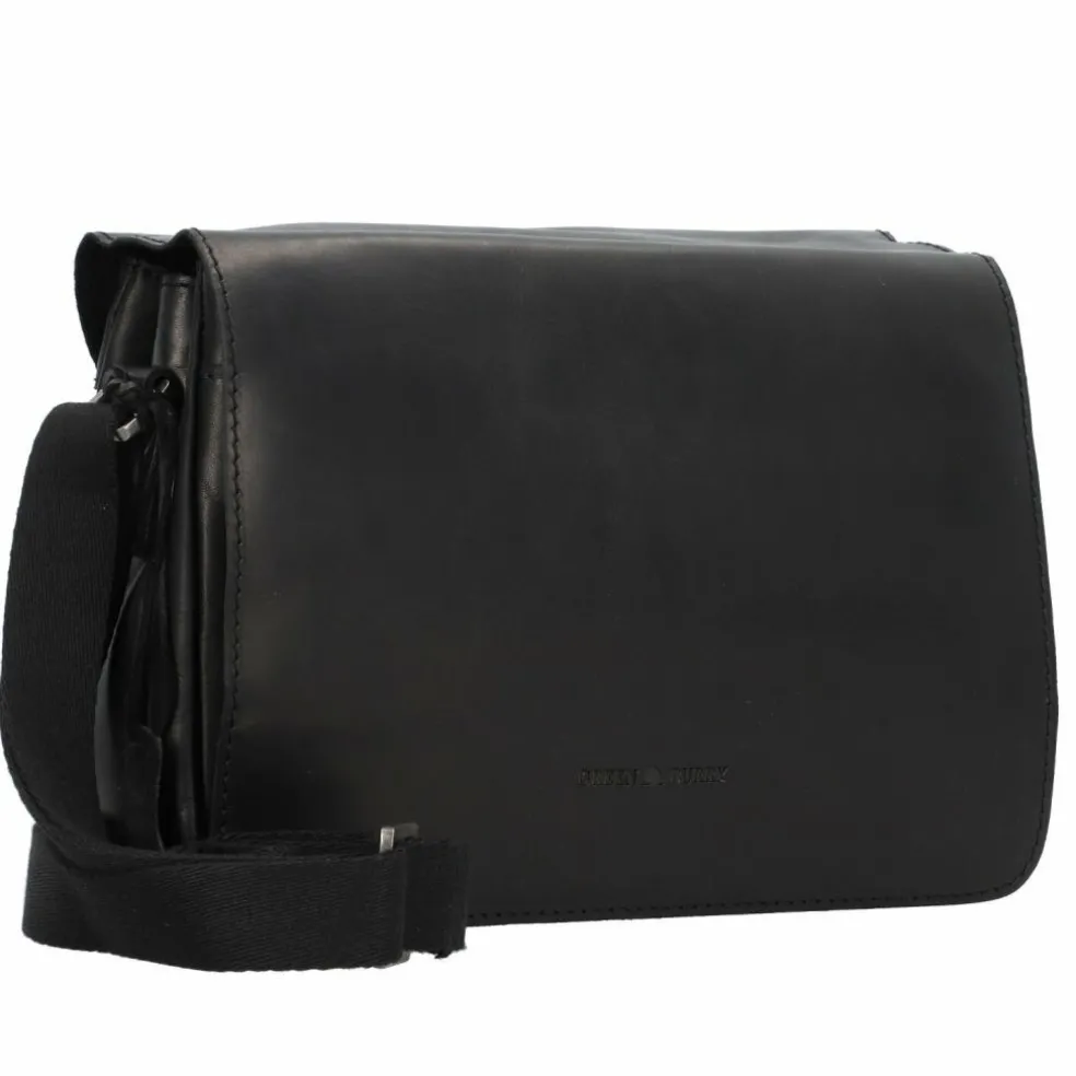 Greenburry Pure Black Umhängetasche Leder 25 cm