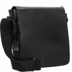 Greenburry Pure Black Umhängetasche Leder 22 cm