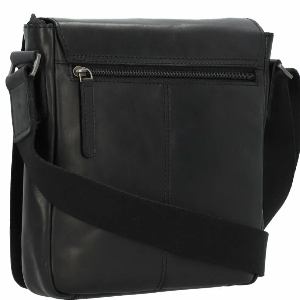 Greenburry Pure Black Umhängetasche Leder 22 cm