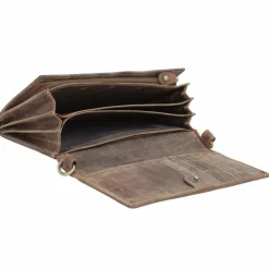Greenburry Vintage Clutch Geldbörse RFID Schutz Leder 20 cm