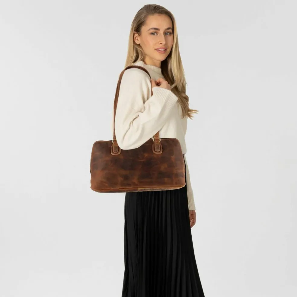 Greenburry Vintage Schultertasche S Leder 37 cm