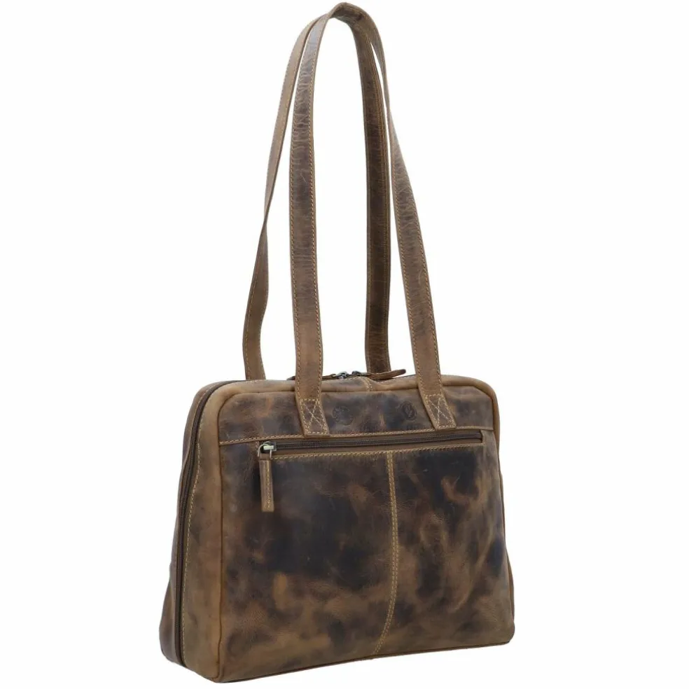 Greenburry Vintage Schultertasche Leder 35 cm