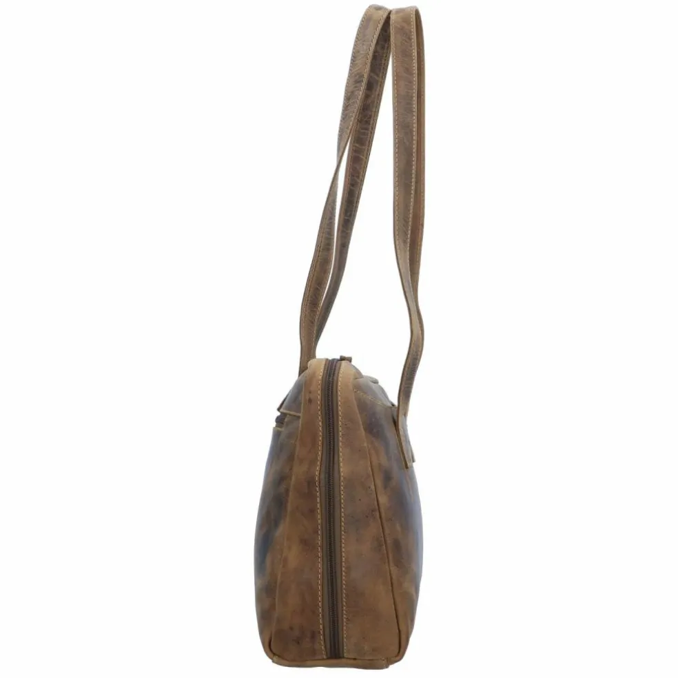 Greenburry Vintage Schultertasche Leder 35 cm
