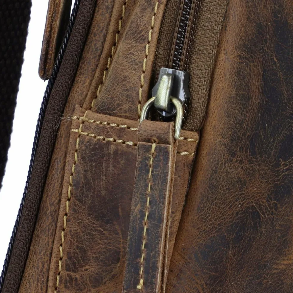 Greenburry Vintage Umhängetasche Leder 43 cm