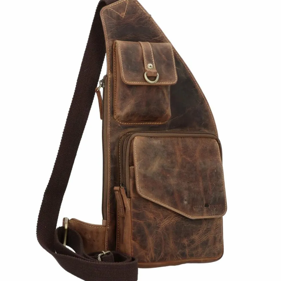 Greenburry Vintage Umhängetasche Leder 20 cm
