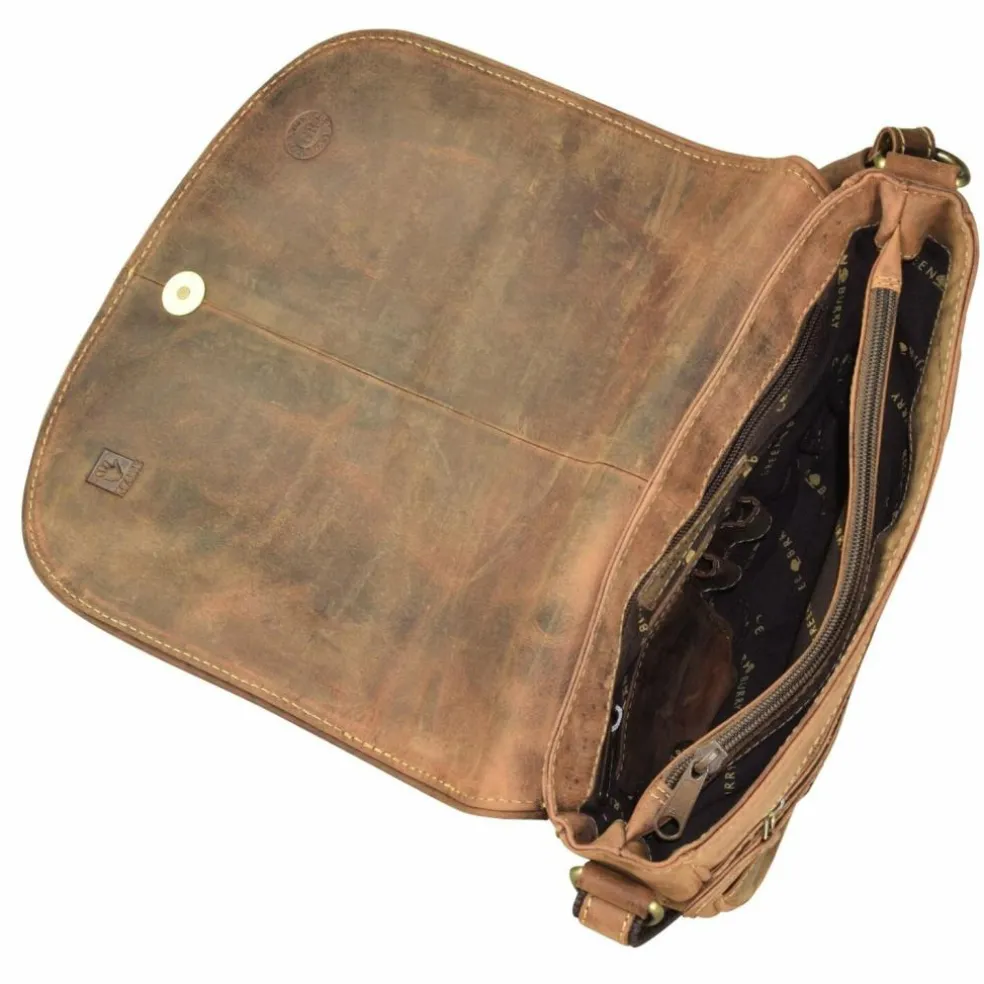 Greenburry Vintage Umhängetasche Leder 28 cm