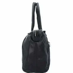 Greenland Nature Black Nappa Shopper Tasche Leder 33 cm