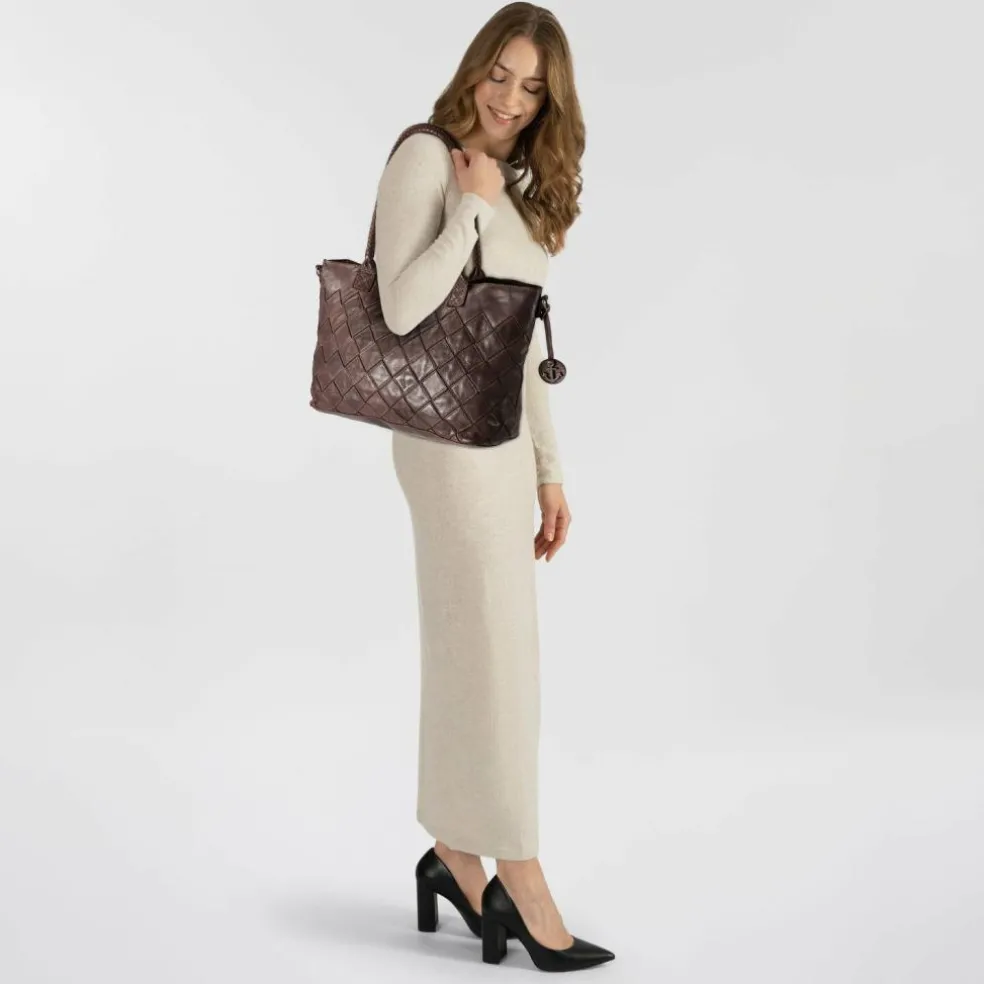 Harbour 2nd Leontina Schultertasche Leder 40 cm