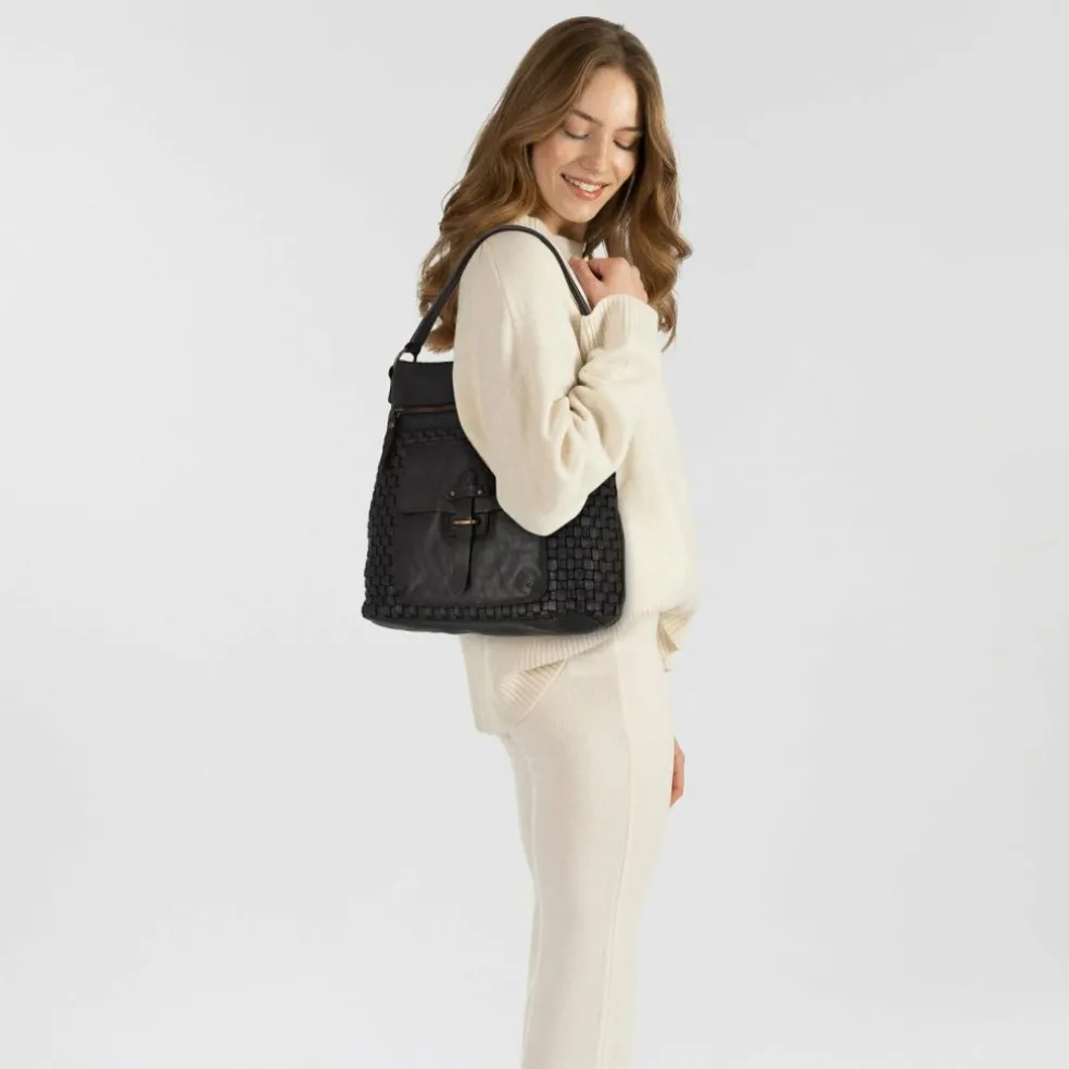 Harbour 2nd Urban Poets Iris-Up Schultertasche Leder 33 cm