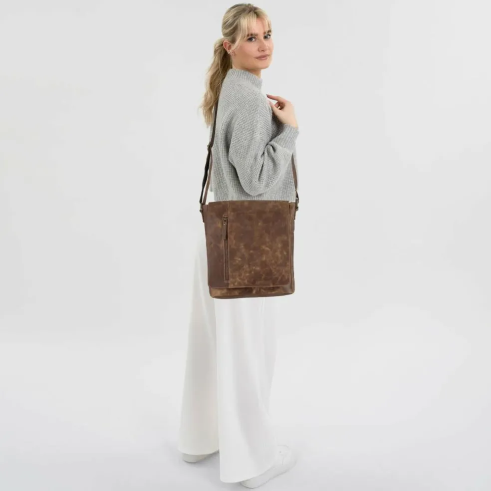 Harold's Crunchy Umhängetasche Leder 27 cm