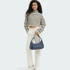 Kipling Denim Love Karis Schultertasche S 35 cm