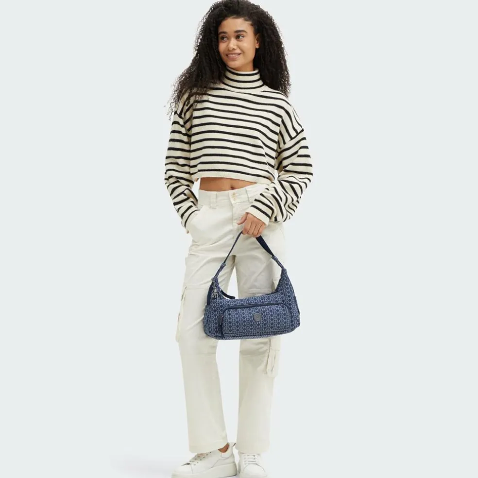 Kipling Denim Love Karis Schultertasche S 35 cm