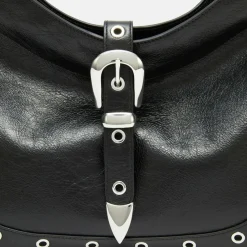 LES VISIONNAIRES Elisa Rivet Umhängetasche Leder 40 cm