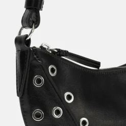 LES VISIONNAIRES Enya Mini Rivet Schultertasche Leder 27 cm