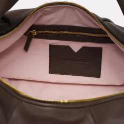 LES VISIONNAIRES Greta Essential Schultertasche Leder 43 cm