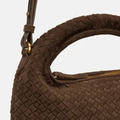 LES VISIONNAIRES Sadie Weave Handtasche Leder 37 cm