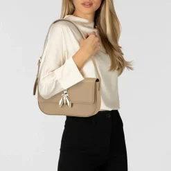 Patrizia Pepe Essential Fly Schultertasche Leder 22 cm