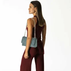 Patrizia Pepe Fly Padded Umhängetasche Leder 25 cm