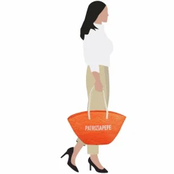 Patrizia Pepe Summer Straw Shopper Tasche 51 cm
