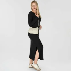 Patrizia Pepe Tris Schultertasche Leder 28 cm