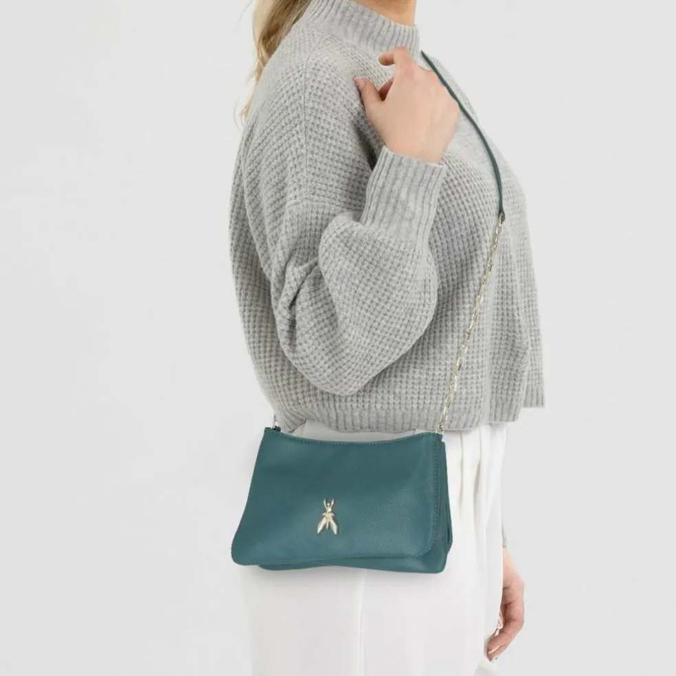 Patrizia Pepe Tris Umhängetasche Leder 22 cm