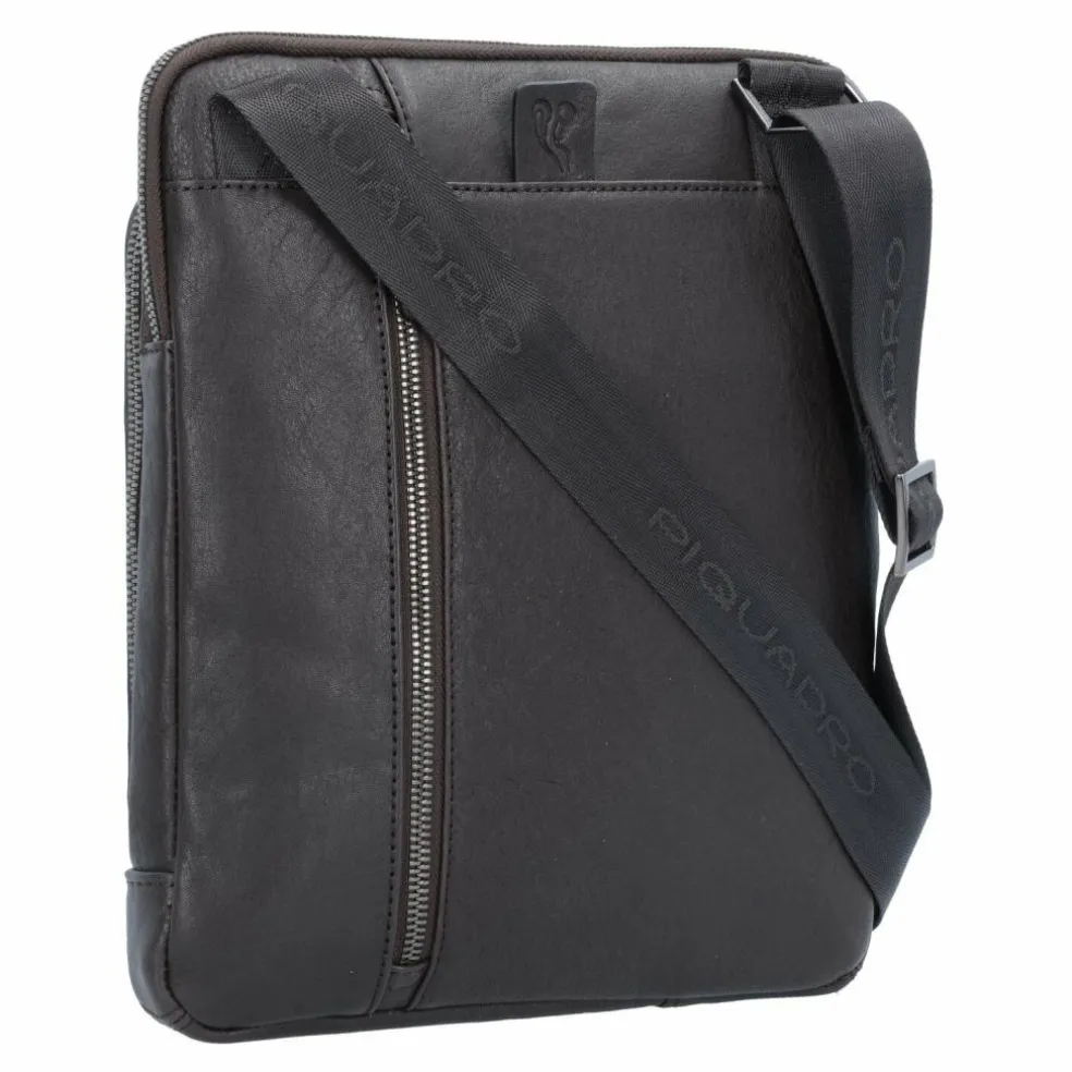 Piquadro Black Square Umhängetasche Leder 24 cm