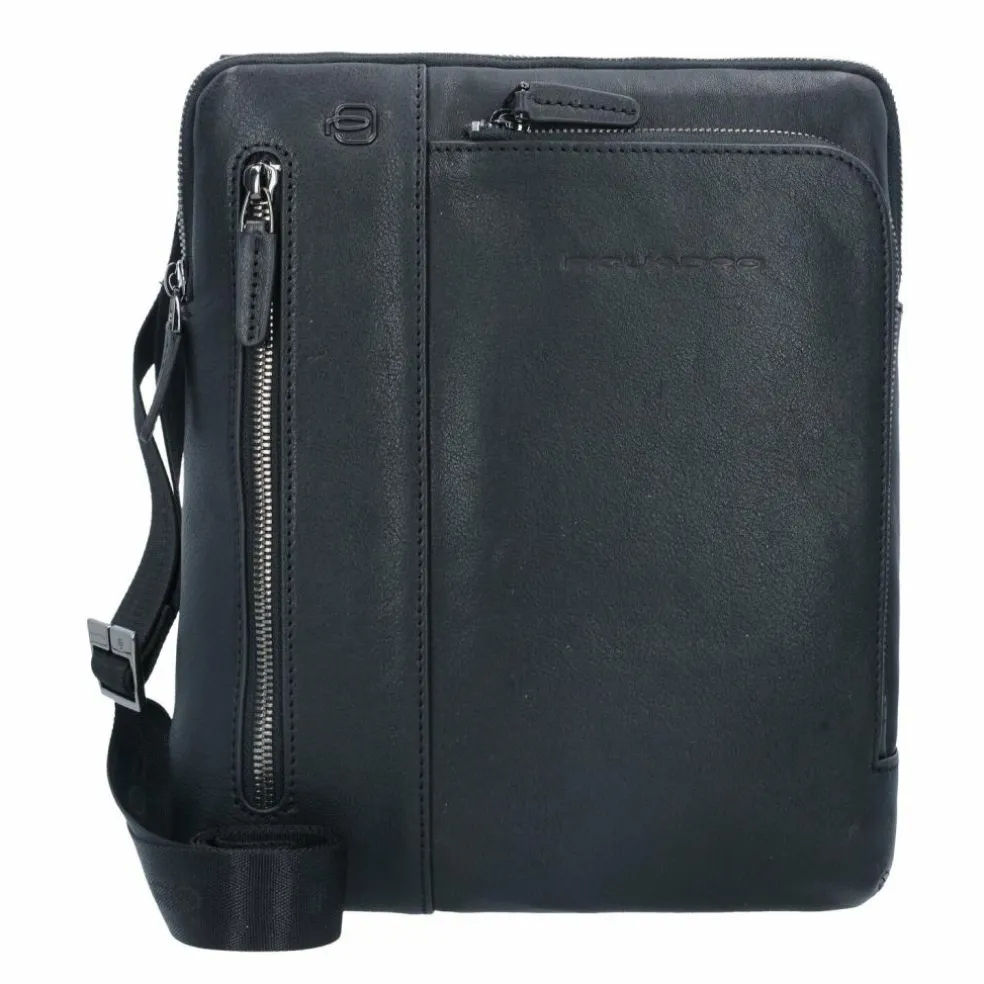 Piquadro Black Square Umhängetasche Leder 23 cm