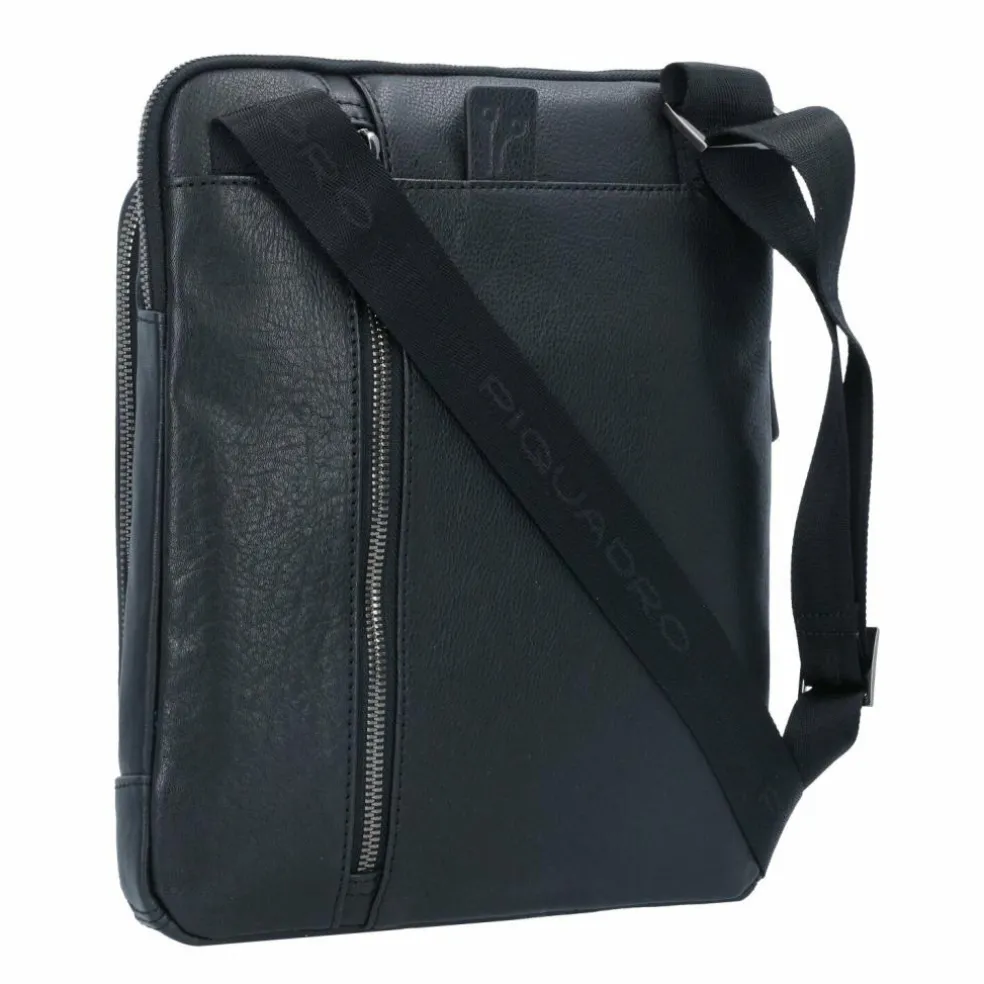 Piquadro Black Square Umhängetasche Leder 23 cm