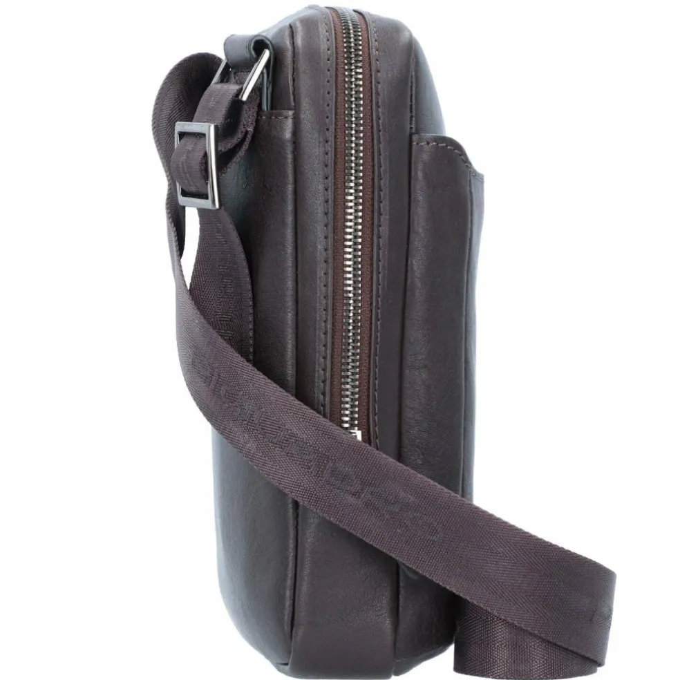Piquadro Black Square Umhängetasche Leder 17 cm